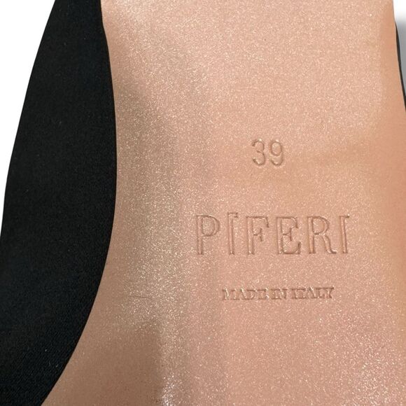 Piferi Black Satin Flats Pink Lining & Soles Embellishment Size 39 (US 8.5-9) - Picture 12 of 12